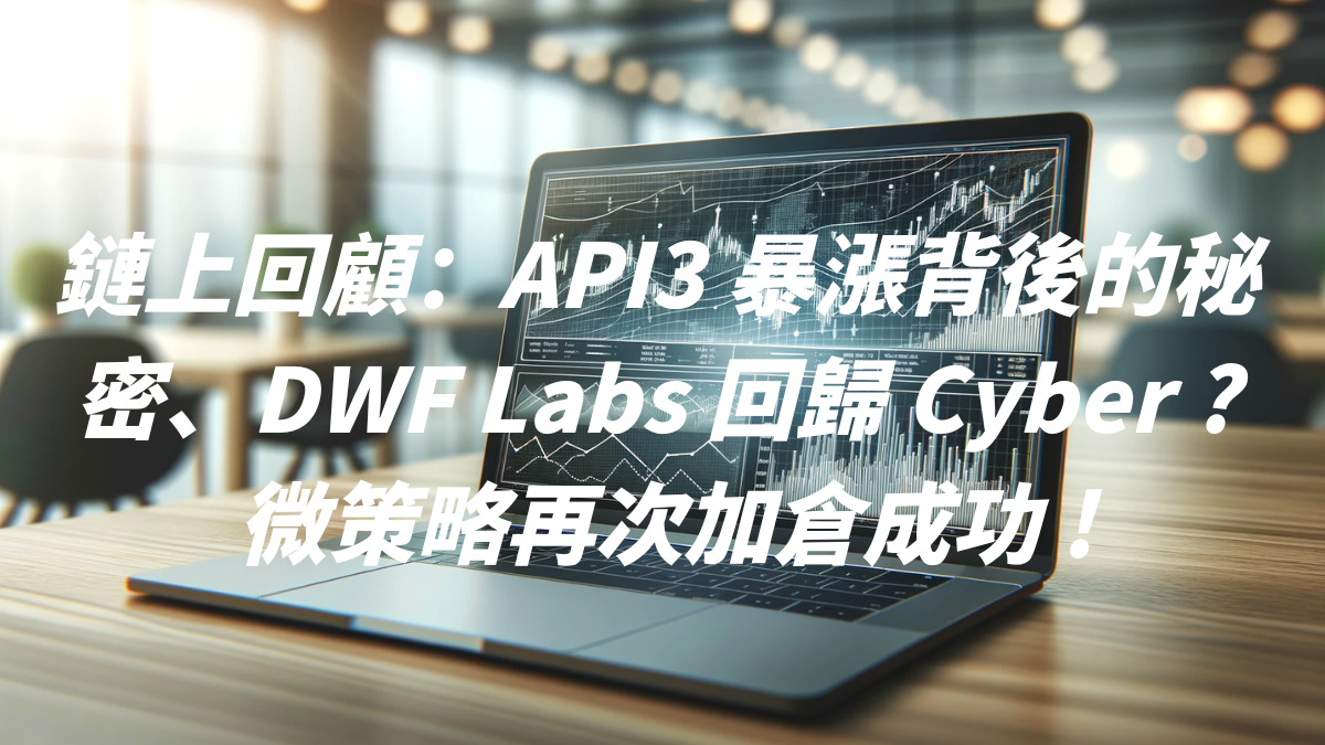 鏈上回顧：API3 暴漲背後的秘密、DWF Labs 回歸 Cyber ? 微策略再次加倉成功 !