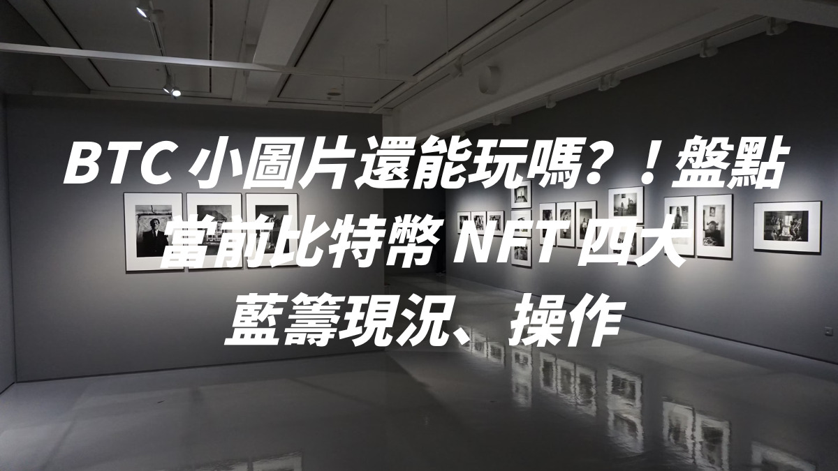 BTC 小圖片還能玩嗎？! 盤點當前比特幣 NFT 四大藍籌現況、操作