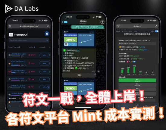 符文一戰，全體上岸！各符文平台 Mint 成本實測、技巧分享。