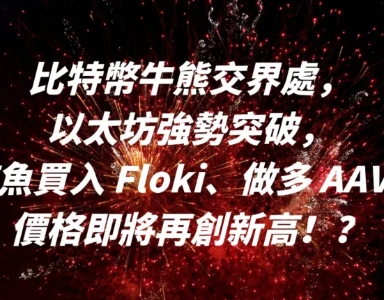 比特幣牛熊交界處，以太坊強勢突破，鯨魚買入 Floki、做多 AAVE ！價格即將再創新高！？